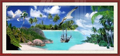 Download file gốc Tranh sơn thủy thác nước phong thủy ST1275 (in mica) trang trí