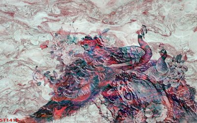 File gốc Tranh sơn thủy thác nước phong thủy ST1415 (in mica) trang trí