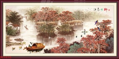 File gốc Tranh sơn thủy thác nước phong thủy ST1572 (AI/EPS) cho in ấn