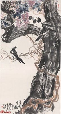 Tải file Tranh sơn thủy thác nước phong thủy ST1605 (PSD) cho in tranh 3D