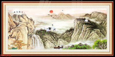 File gốc Tranh sơn thủy thác nước phong thủy ST1610 (PNG) trong suốt (transparent)