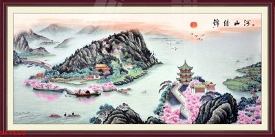 Tải file gốc Tranh sơn thủy thác nước phong thủy ST1650 (in bạt) quảng cáo