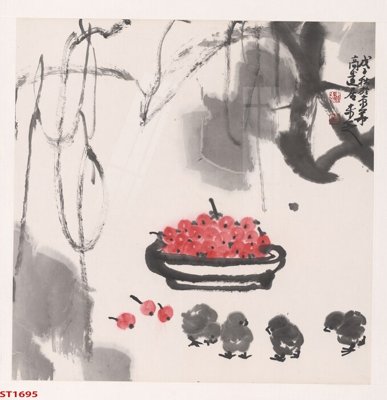 File gốc Tranh sơn thủy thác nước phong thủy ST1695 (in lụa) tranh phong thủy