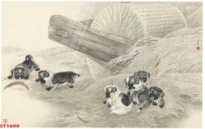 File gốc Tranh sơn thủy thác nước phong thủy ST1699 (phiên bản chuẩn) để in ấn