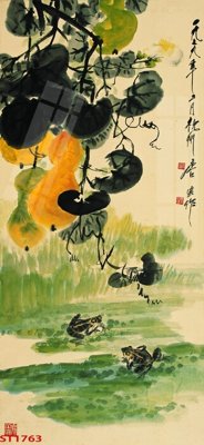 File tranh Tranh sơn thủy thác nước phong thủy ST1763 (gốc) chủ đề trẻ em