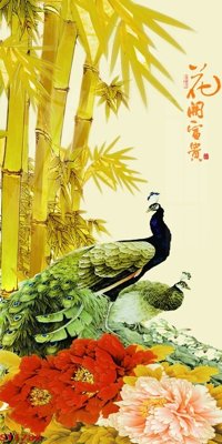 File in mica Tranh sơn thủy thác nước phong thủy ST1786 (bản gốc) làm vách ngăn