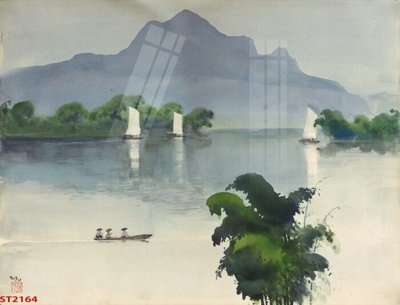 Download file Tranh sơn thủy thác nước phong thủy ST2164 (chuẩn in) chất lượng cao