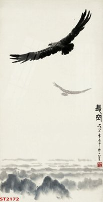 File in trần Tranh sơn thủy thác nước phong thủy ST2172 (file gốc) xuyên sáng