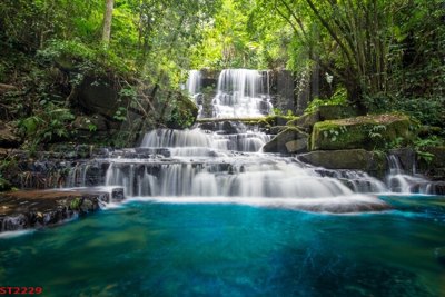 Tải file Tranh sơn thủy thác nước phong thủy ST2229 (gốc) để in ấn ngay