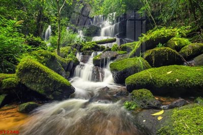 File gốc Tranh sơn thủy thác nước phong thủy ST2248 (cho in ấn) từ Filetranh.com