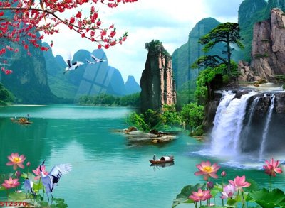 Tải file gốc Tranh sơn thủy thác nước phong thủy ST2370 (in tráng gương) cao cấpFile gốc Tranh sơn thủy thác nước phong thủy ST2370 (in ấn) phiên bản độc quyền