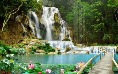 Tải file Tranh sơn thủy thác nước phong thủy ST2526 (ảnh gốc) file TIFF