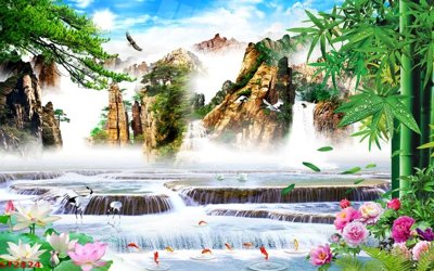 Tải file gốc Tranh sơn thủy thác nước phong thủy ST2824 (in tráng gương) 5DFile gốc Tranh sơn thủy thác nước phong thủy ST2824 (in ấn) phiên bản premium