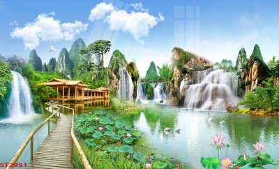 Tải file gốc Tranh sơn thủy thác nước phong thủy ST2951 (in tráng gương) 3DFile gốc Tranh sơn thủy thác nước phong thủy ST2951 (sẵn sàng in) chất lượng cao