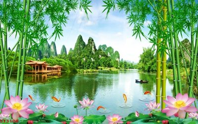 Tải file tranh Tranh sơn thủy thác nước phong thủy ST3108 (gốc) tại Filetranh.com