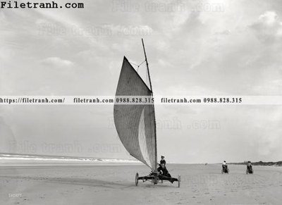 File in trần Sailing on the Sand_ 1903 (bản gốc 3D) sống động