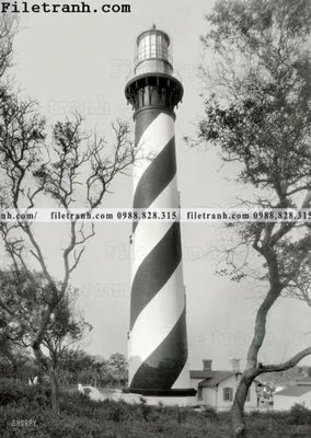 File in lụa St. Augustine Light_ 1936 (phong cảnh) St. Augustine Light_ 1936