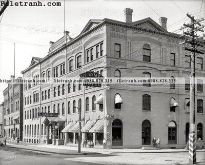 File in trần St. James Hotel_ 1910 (bản gốc) bầu trời