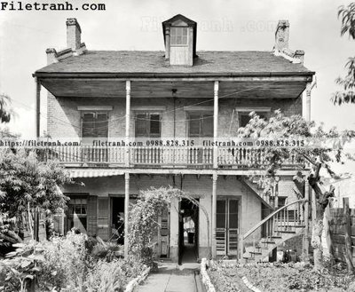 File tranh Street View_ 1937 (gốc) in vải canvas