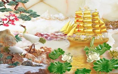 File gốc file gốc thuận buồm vàng psd (in mica) làm quà tặng