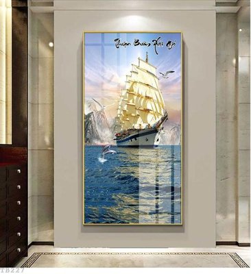 File gốc File thuận buồm xuôi gió TB227 (in lụa) tranh thuận buồm