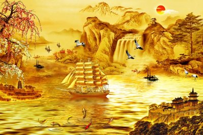 File gốc File thuận buồm xuôi gió TB6074 (in lụa) trang trí tường