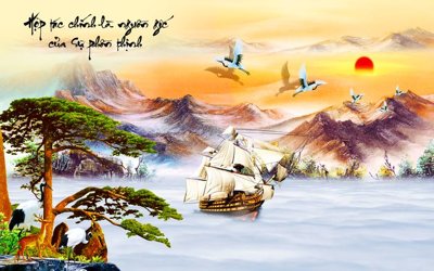 Hình ảnh file gốc in lụa File thuận buồm xuôi gió TB6117