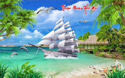 File in trần File thuận buồm xuôi gió TB6153 (bản gốc) mây trời