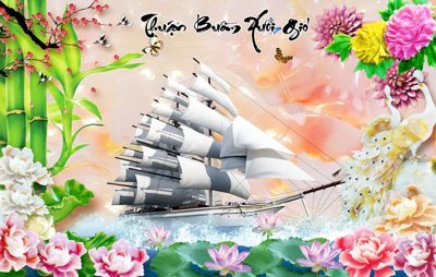File tranh File thuận buồm xuôi gió TB6262 (gốc) in vải canvas