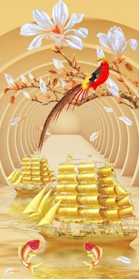 Ảnh gốc file in lụa File thuận buồm xuôi gió TB6293 chi tiết