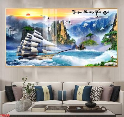 File tranh File thuận buồm xuôi gió TB630 (ảnh gốc) in trần 3D