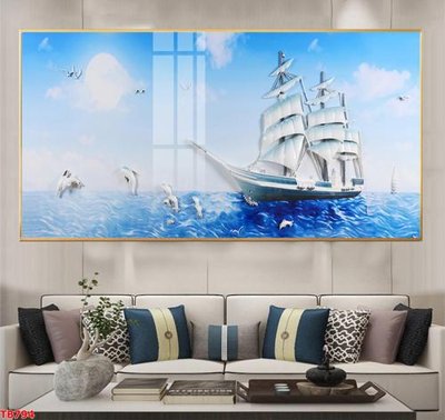 File tranh gốc in trần nhà File thuận buồm xuôi gió TB794 3D