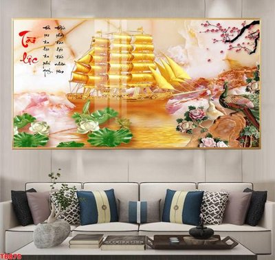 Download file gốc File thuận buồm xuôi gió TB875 (in lụa) hoa lá