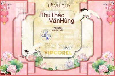 File tranh File banner phông đám cưới TDC142 (gốc) chủ đề động vật