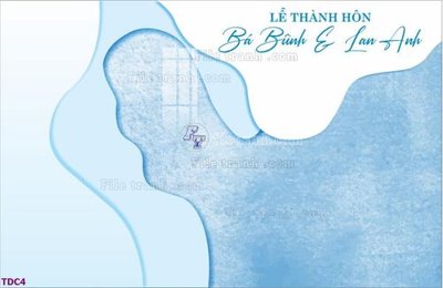 Ảnh gốc File banner phông tiệc đám cưới TDC4 (nét căng) in mica