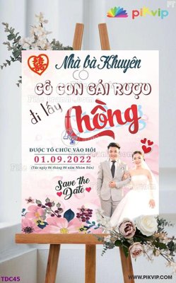 File in mica File banner phông tiệc đám cưới TDC45 (bản gốc) siêu trong