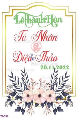 File tranh File banner phông tiệc đám cưới TDC53 (gốc) chủ đề con người