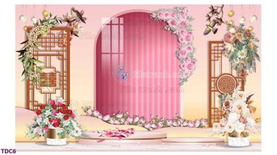 File tranh File banner phông tiệc đám cưới TDC6 (ảnh gốc) in trần nhà