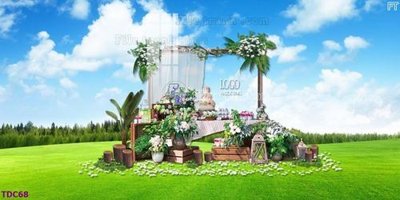 File ảnh File banner phông tiệc đám cưới TDC68 (gốc) in biển hiệu