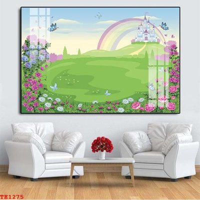 File gốc File tranh trẻ em TE1275 (in lụa) tranh mã đáo