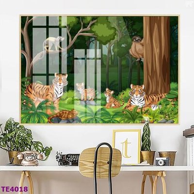 File tranh File tranh trẻ em rừng động vật TE4018 (ảnh gốc) không bị mờ