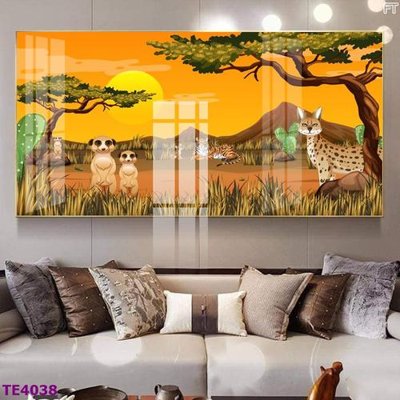 Ảnh gốc File tranh trẻ em rừng động vật TE4038 (siêu chi tiết) để in ấn