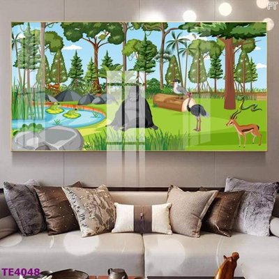 File gốc File tranh trẻ em rừng động vật TE4048 (in tráng gương) nghệ thuật