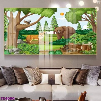 File ảnh File tranh trẻ em rừng động vật TE4090 (gốc) in Hiflex