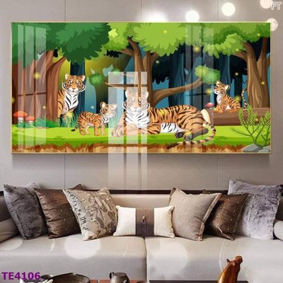 File tranh gốc File tranh trẻ em rừng động vật TE4106 chủ đề hiện đại