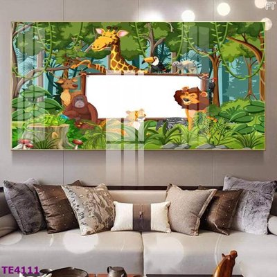 File tranh File tranh trẻ em rừng động vật TE4111 (gốc) chủ đề trẻ em