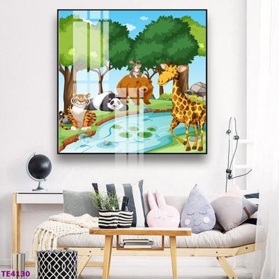 Cung cấp file tranh gốc File tranh trẻ em rừng động vật TE4130 độc quyền