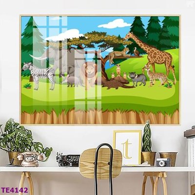 Tải file gốc File tranh trẻ em rừng động vật TE4142 (in khổ lớn) quảng cáo
