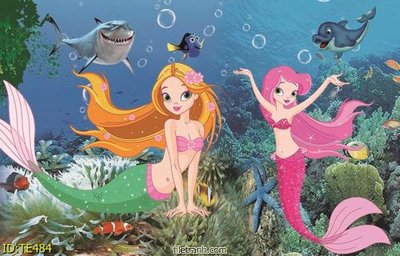 Download file gốc File tranh trẻ em TE484 (in lụa) hoa lá