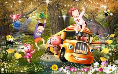 File gốc File tranh trẻ em TE592 (AI/EPS) cho in ấn